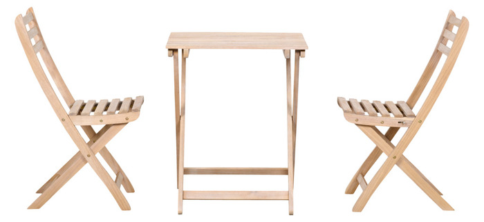 Kafésett Brooklyn teak - Sunlife